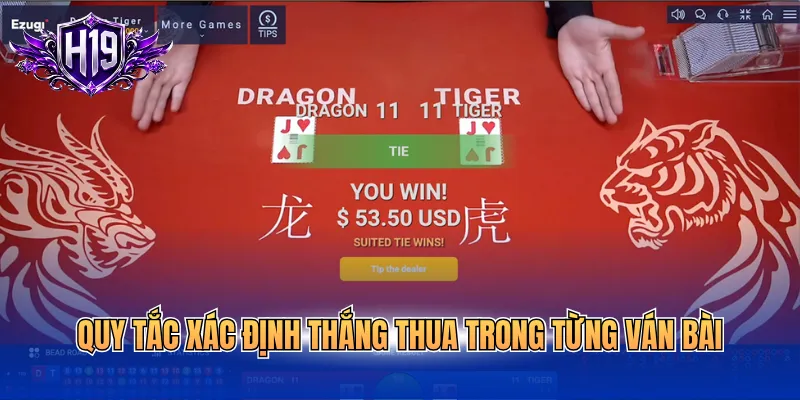 Quy tắc xác định thắng thua trong từng ván bài